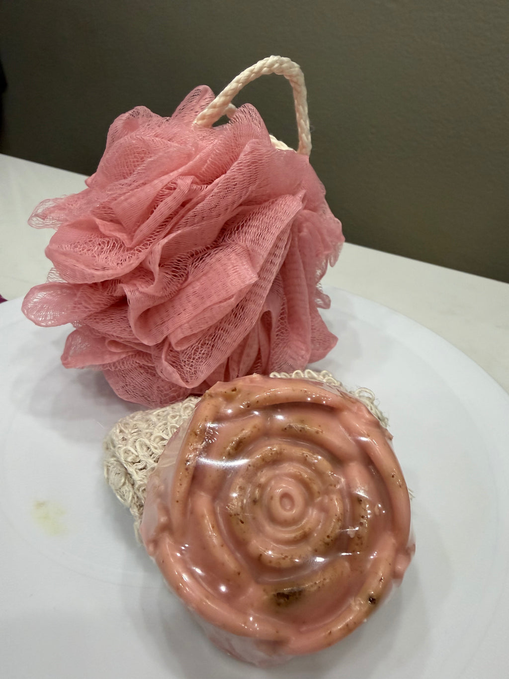 Rose petals handmade soap